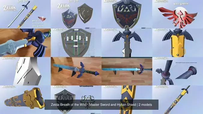 Zelda Breath of the Wild - Master Sword and Hylian Shield