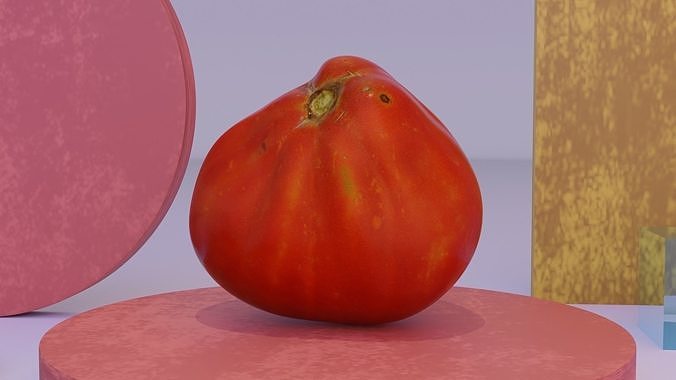 Tomato 05 Low-poly 3D model 2