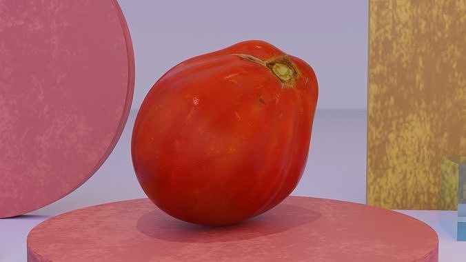 Tomato 05 Low-poly 3D model 4