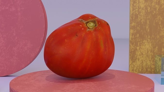 Tomato 05 Low-poly 3D model 3