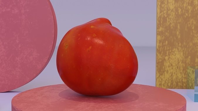 Tomato 05 Low-poly 3D model 6
