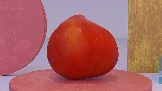 Tomato 05 Low-poly 3D model 7