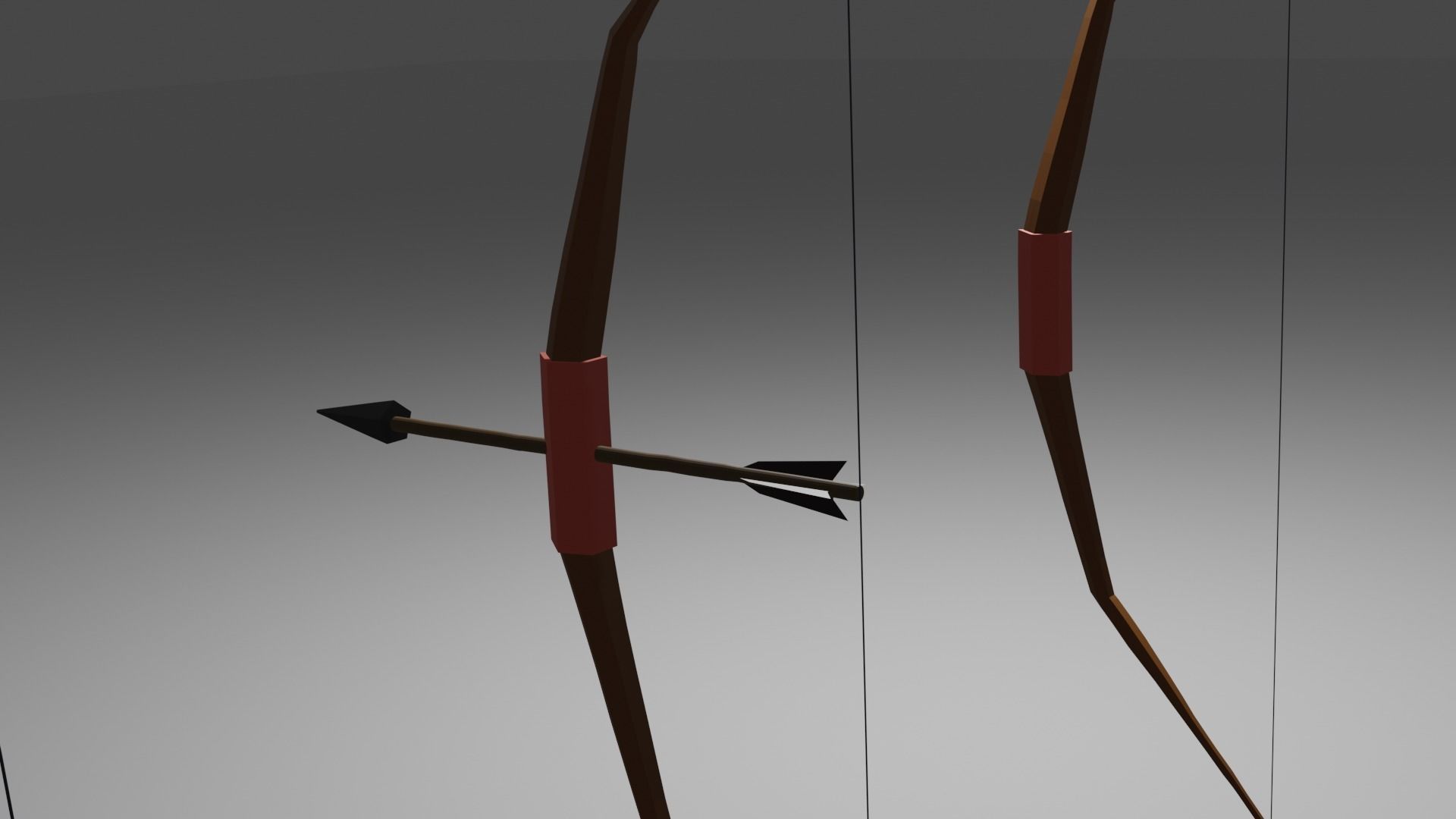 stylized bow 3D model_2