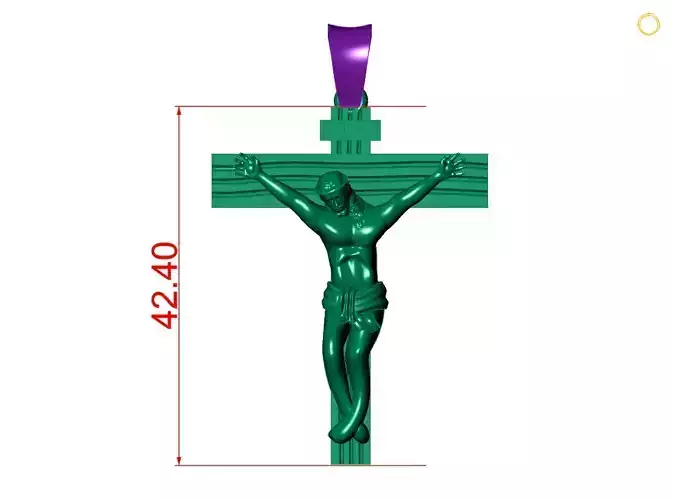 Jesus crucifix pendant 3D print model