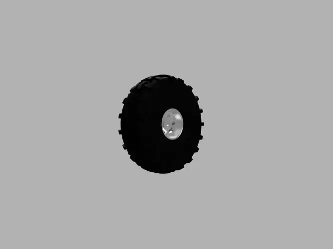 Aluminium Slot Wheel with  AT Tire 3D print model