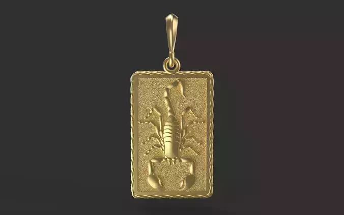 Scorpion pendant 3D print model