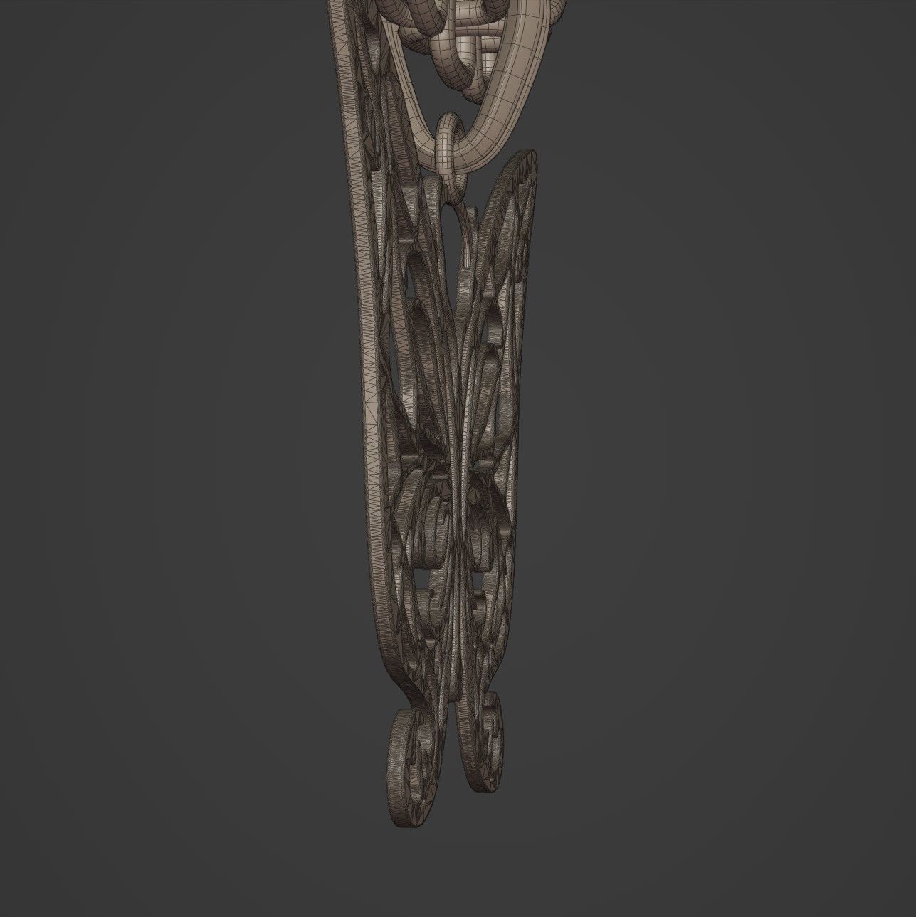Butterfly Stylized Pendant Amulet Necklace Design 3D print model_16