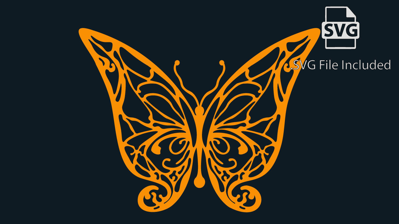 Butterfly Stylized Pendant Amulet Necklace Design 3D print model_2