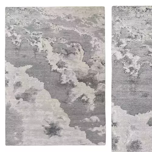 NUVOLE HAND-KNOTTED WOOL and SILK RUG