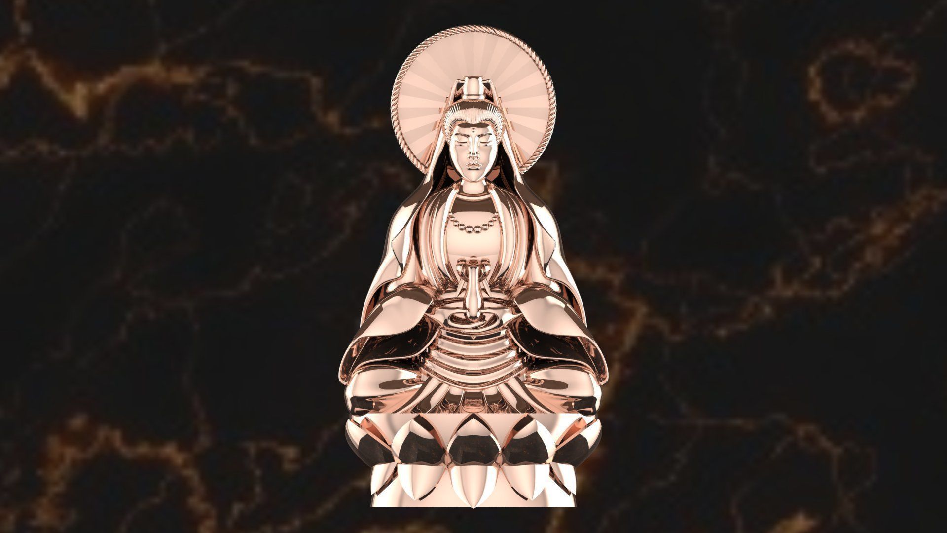 Namo Guan shi yin pusa 3D print model_4