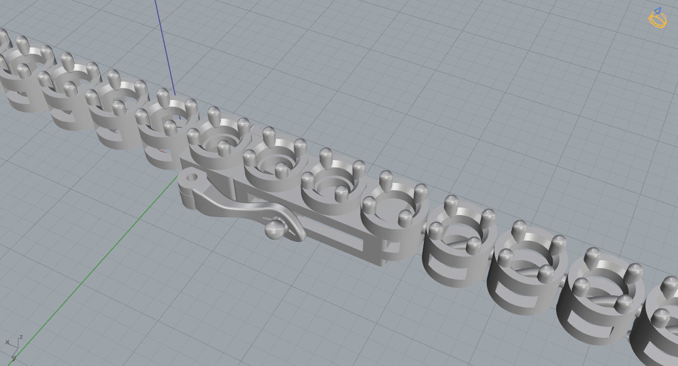 Tennis Bracelet 3D print model_13