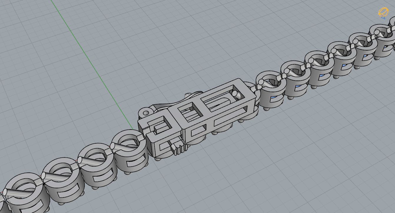 Tennis Bracelet 3D print model_12