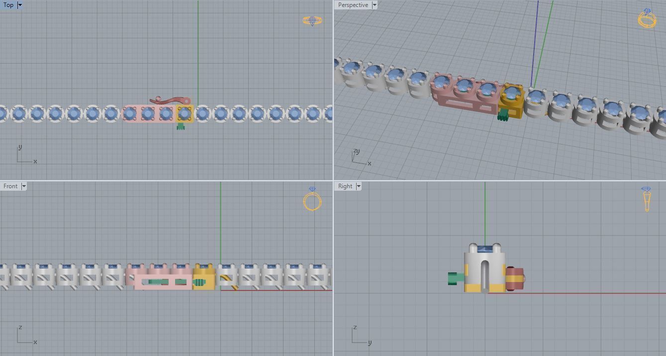 Tennis Bracelet 3D print model_6