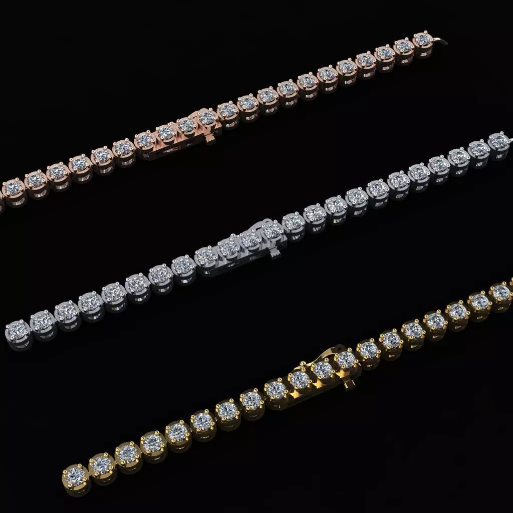 Tennis Bracelet 3D print model_0