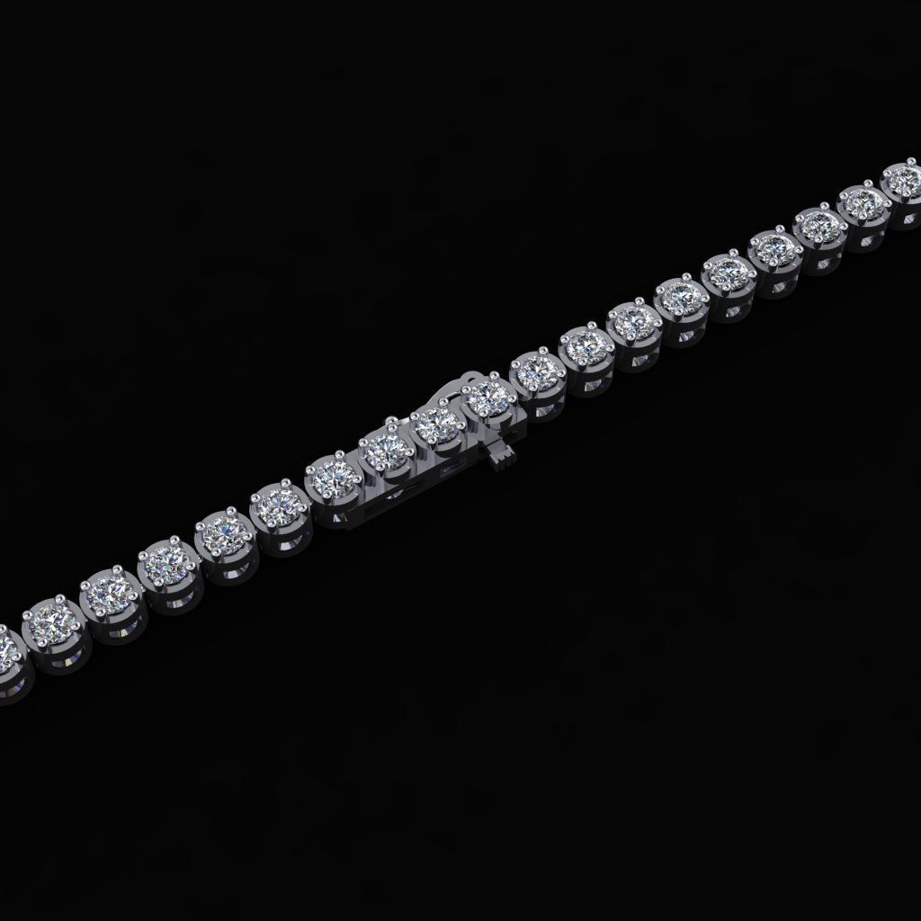 Tennis Bracelet 3D print model_2