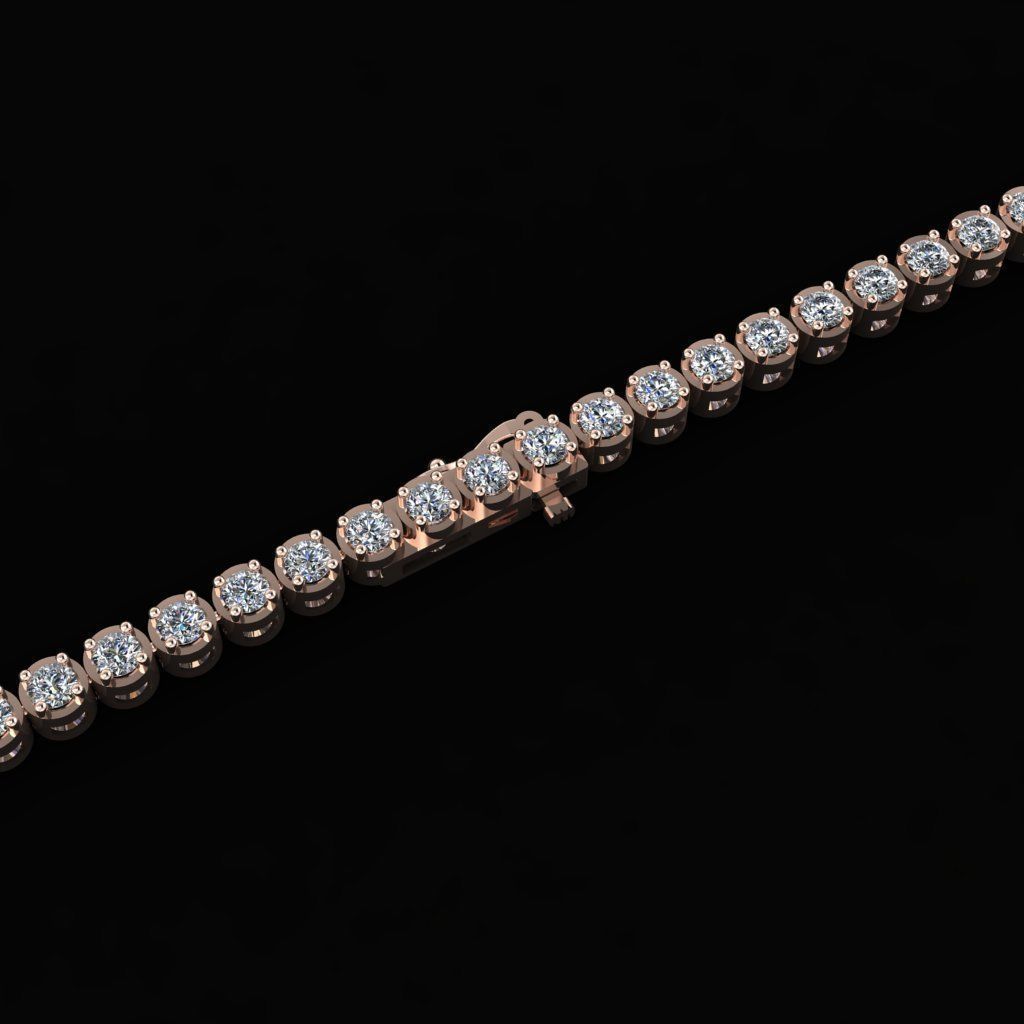 Tennis Bracelet 3D print model_3