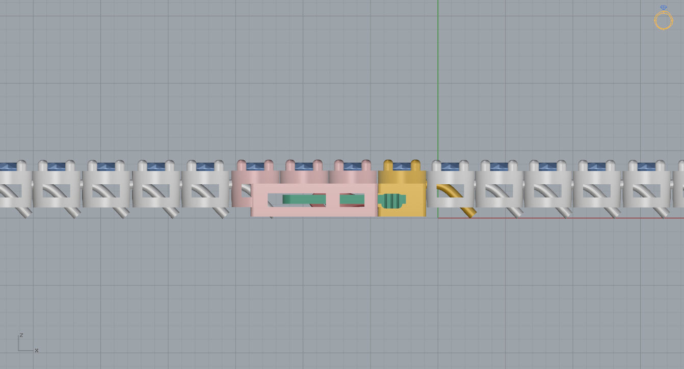 Tennis Bracelet 3D print model_8