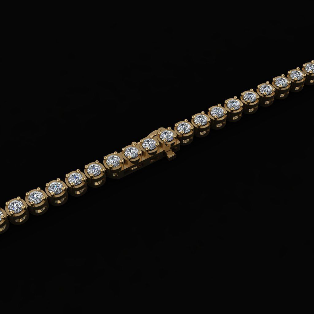 Tennis Bracelet 3D print model_1