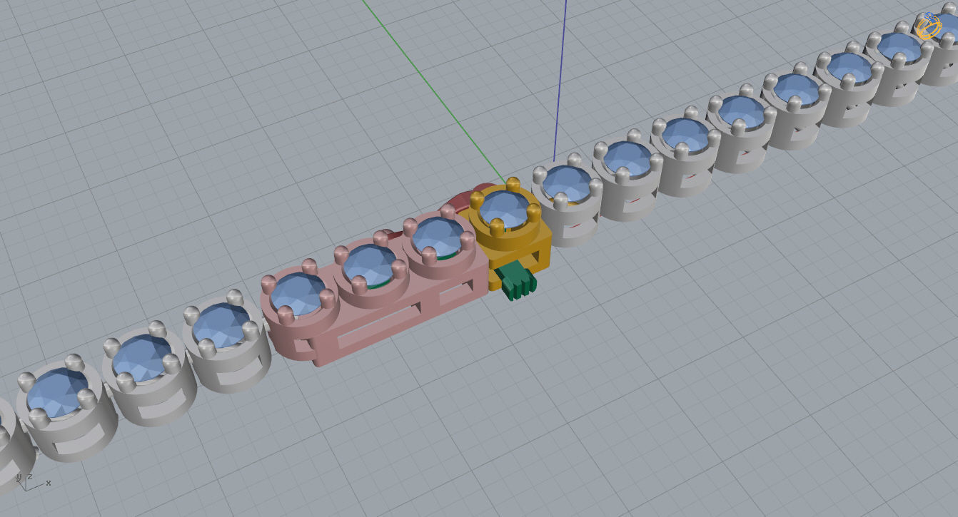 Tennis Bracelet 3D print model_10