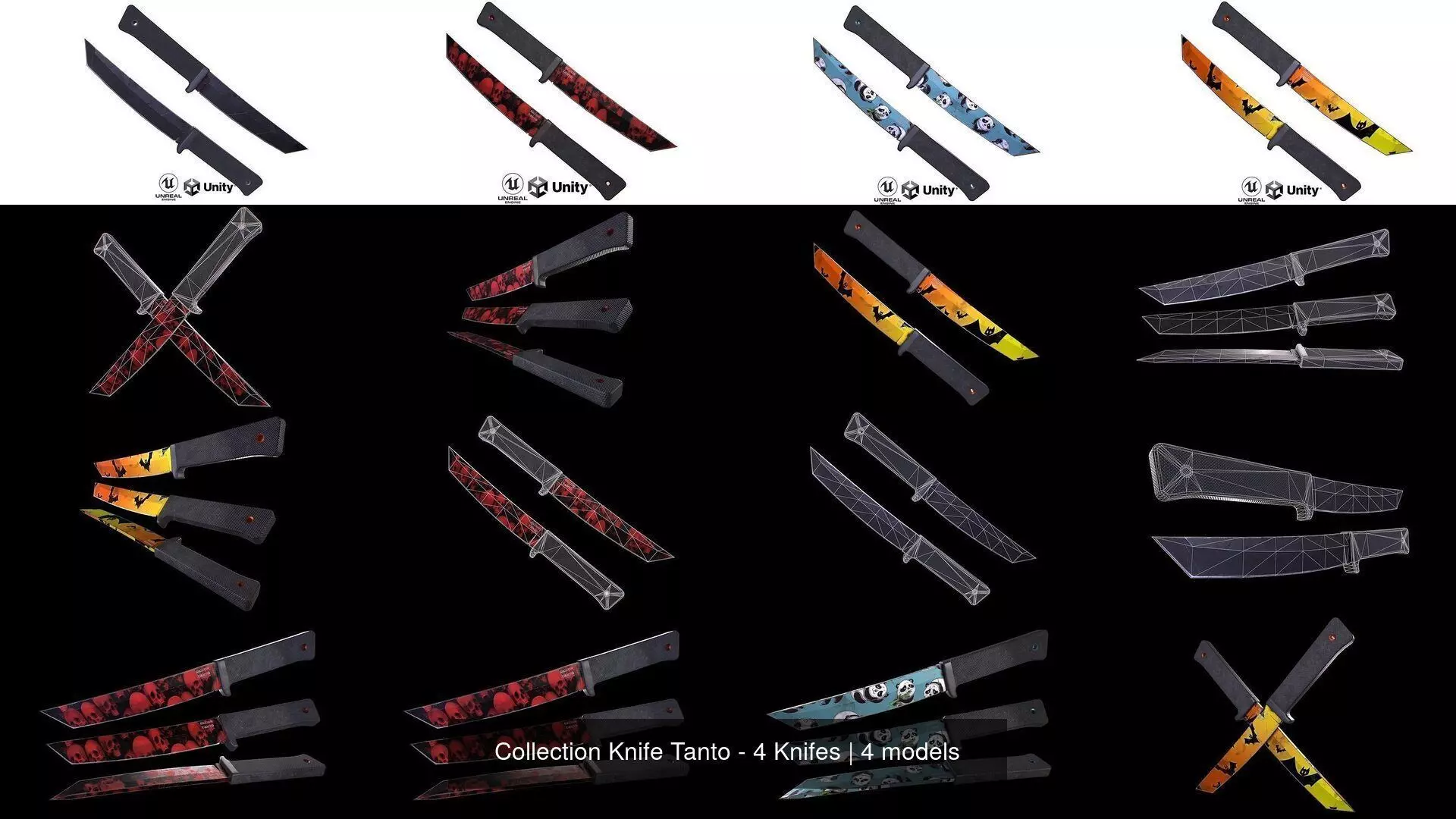 Collection Knife Tanto - 4 Knifes _0