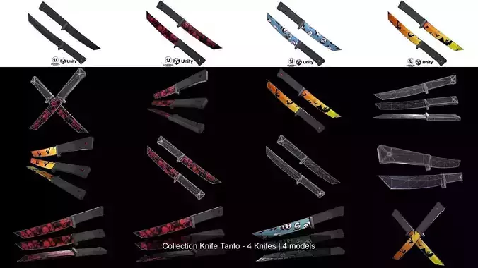 Collection Knife Tanto - 4 Knifes 