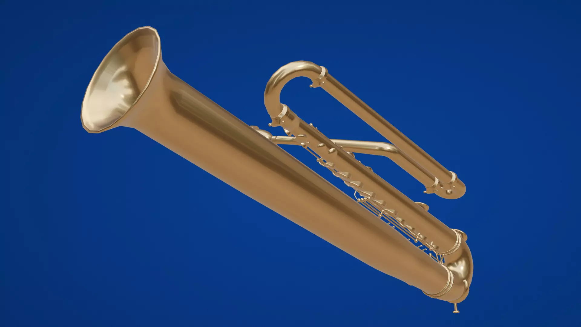 Figle ophicleide Low-poly 3D model