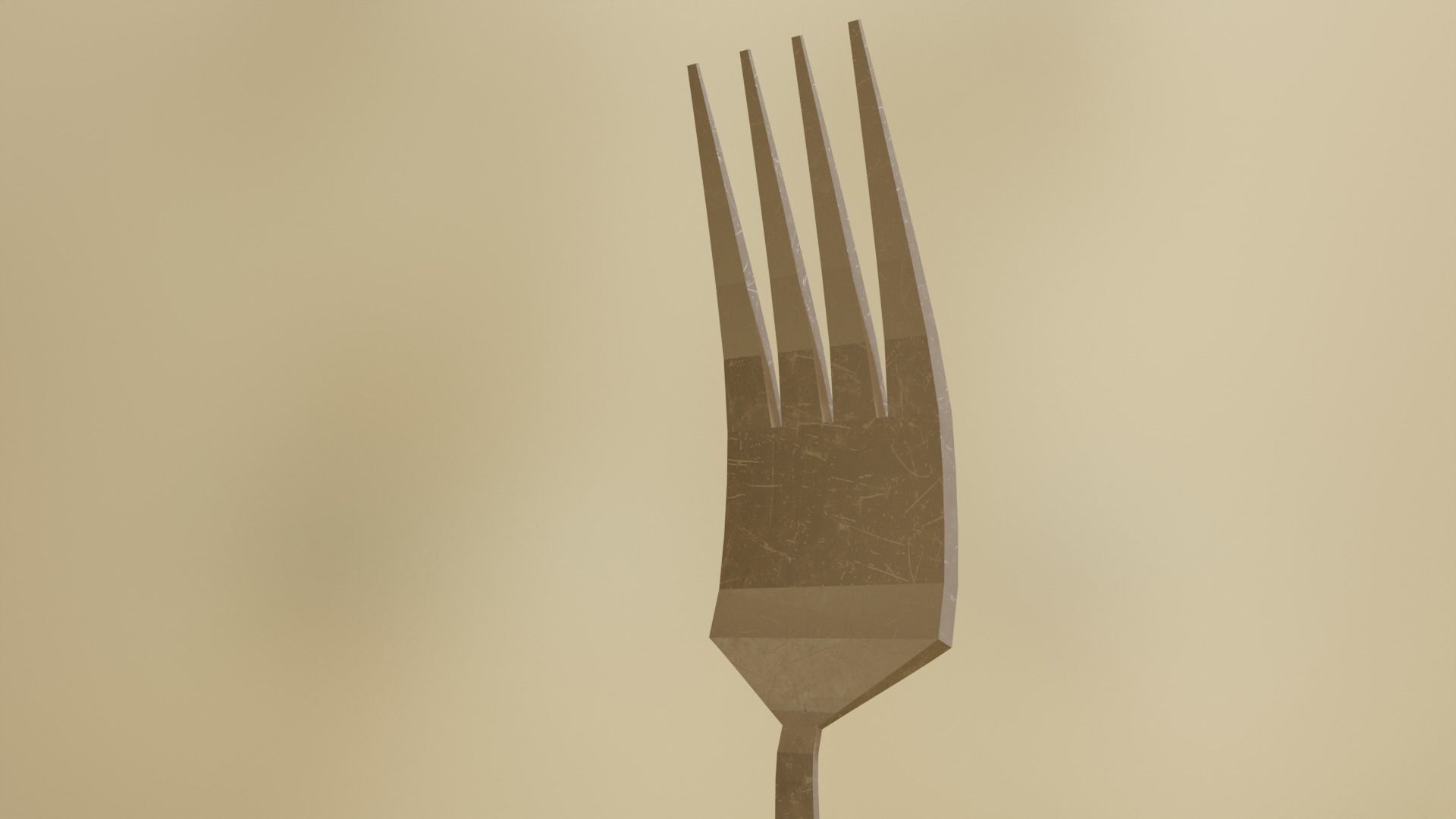 Common Fork Low-poly 3D model_3