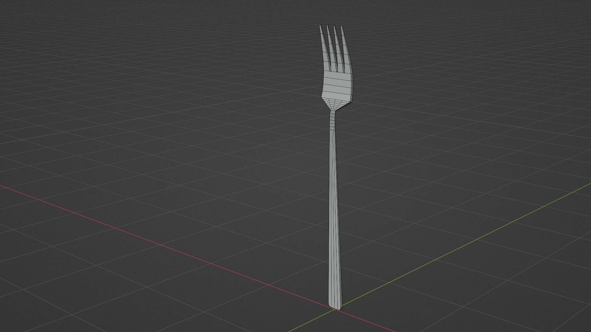 Common Fork Low-poly 3D model_2