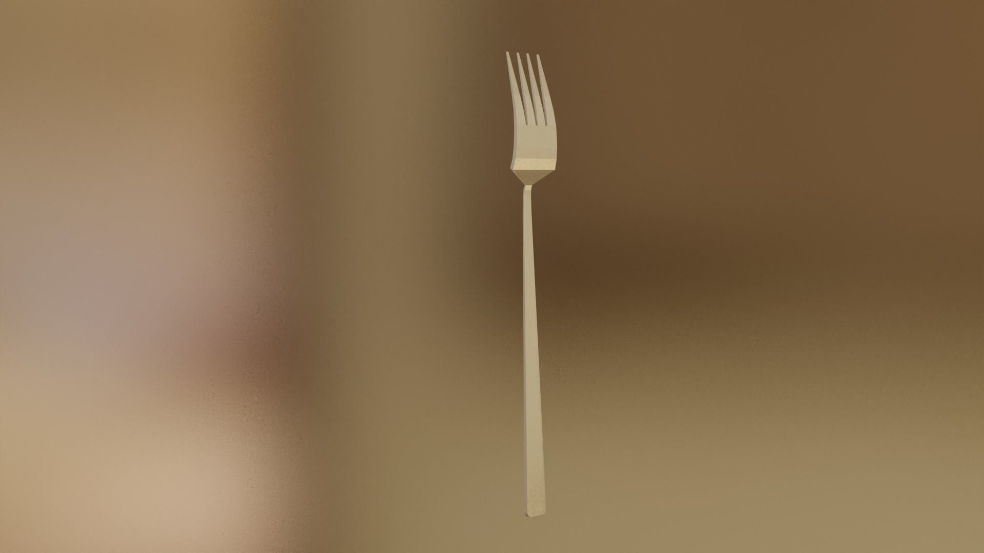 Common Fork Low-poly 3D model_6