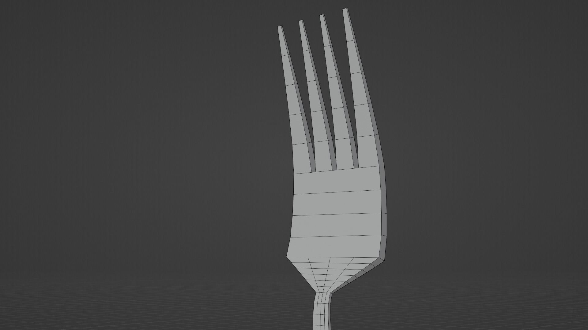 Common Fork Low-poly 3D model_4