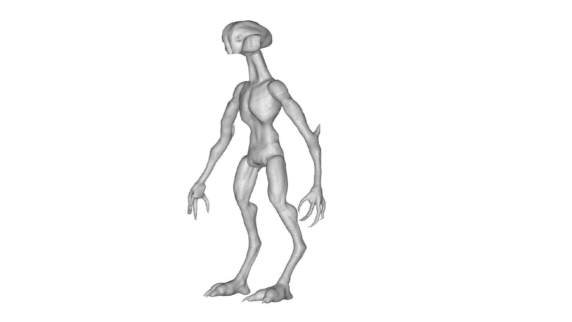 Fantasy Creature Low-poly 3D model_8