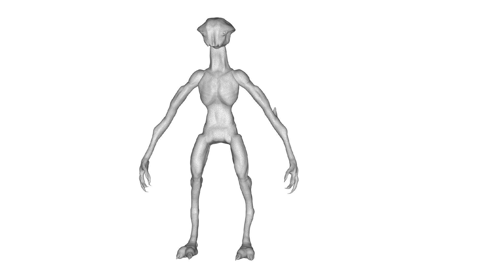 Fantasy Creature Low-poly 3D model_7