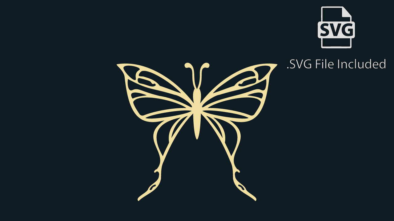 Butterfly Stylized Pendant Amulet Necklace Design 3D print model_2