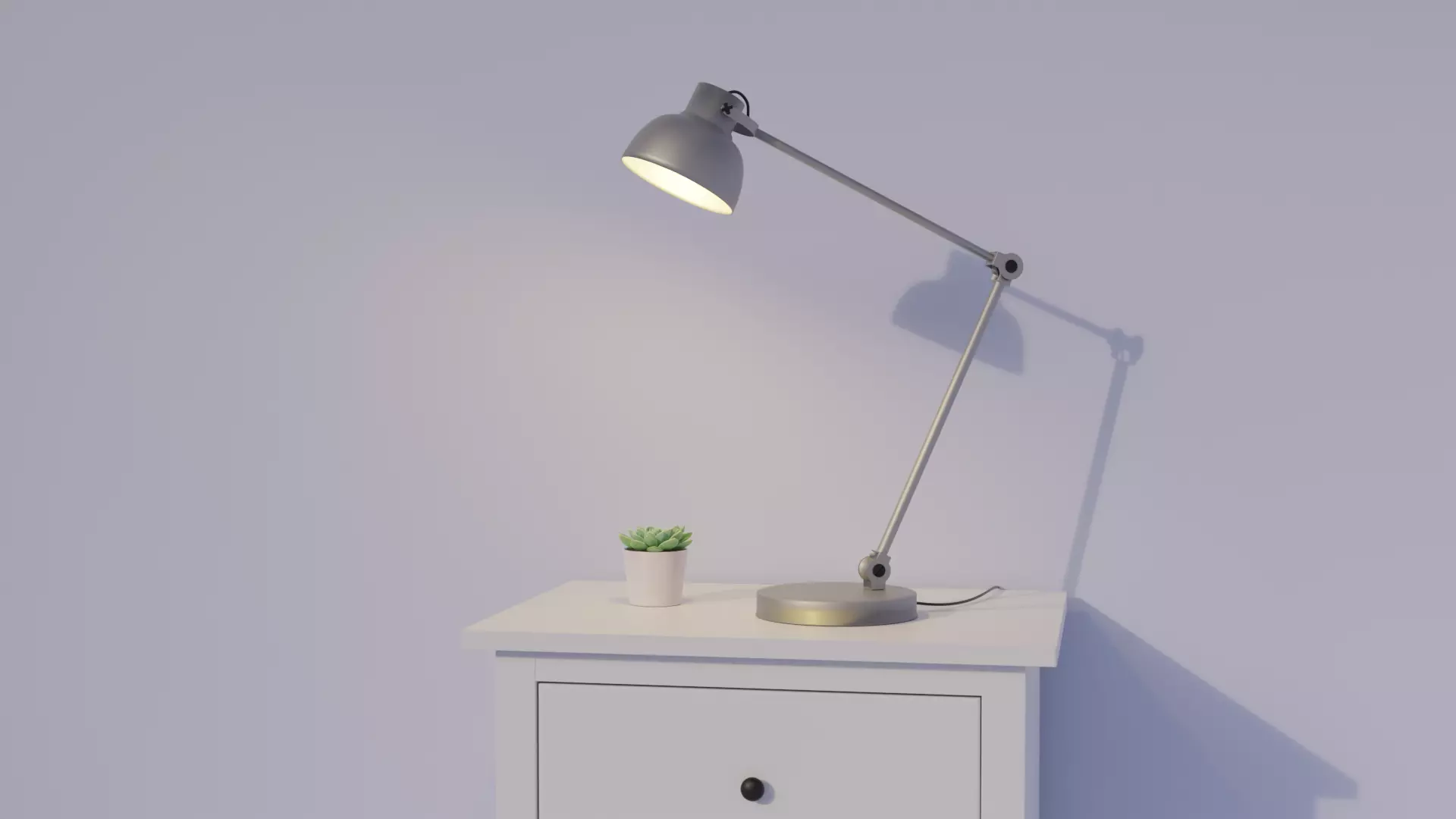 Modern Desk Lamp Free 3D model_0