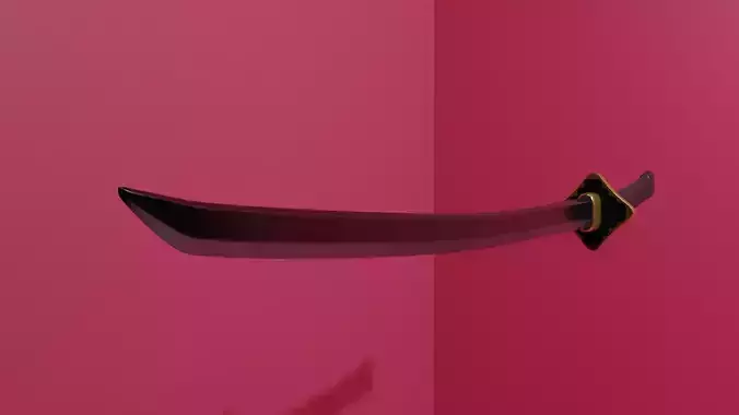katana samurai sword on wall