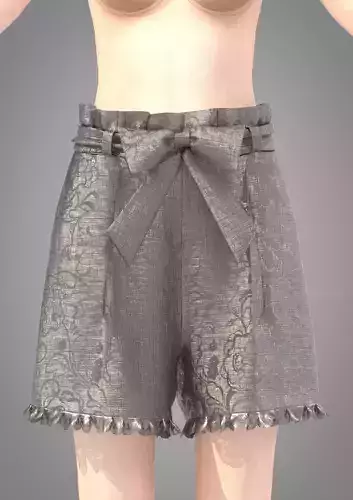 Ruffle waist shorts women