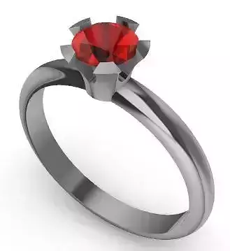 Women solitaire ring 3dm stl render detail 3D print model 3D print model