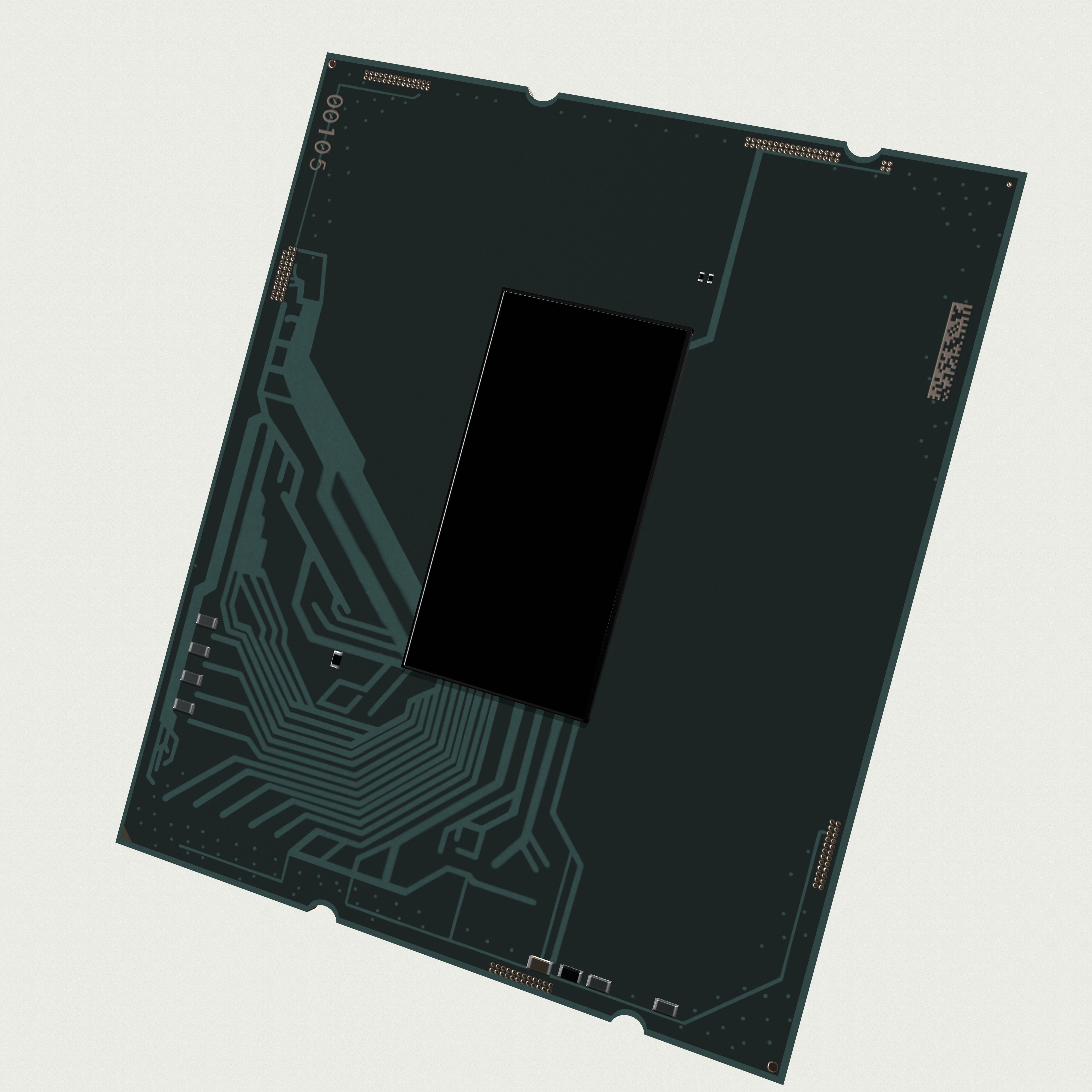 CPU Intel Core i9 12900K Low-poly 3D model_5