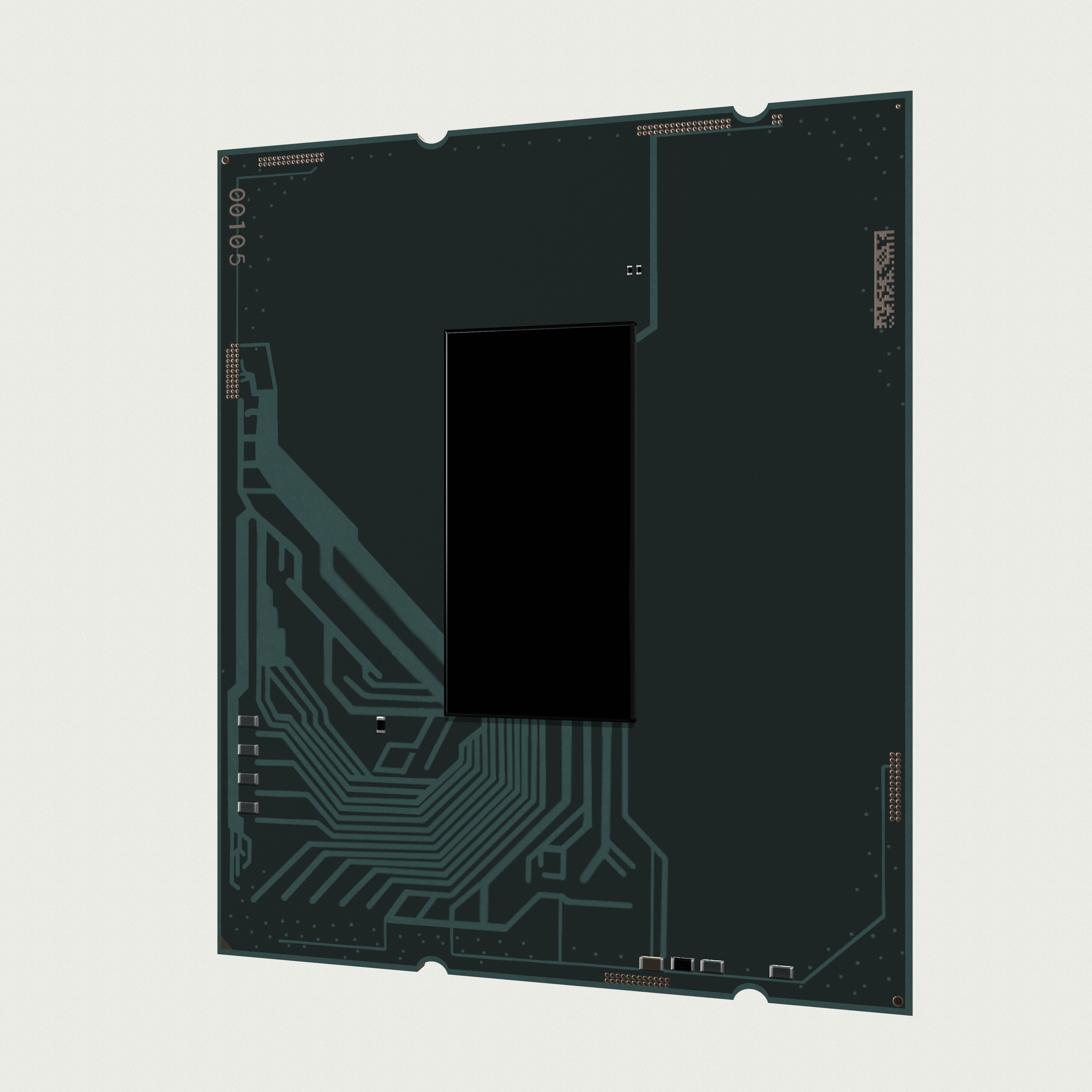 CPU Intel Core i9 12900K Low-poly 3D model_19
