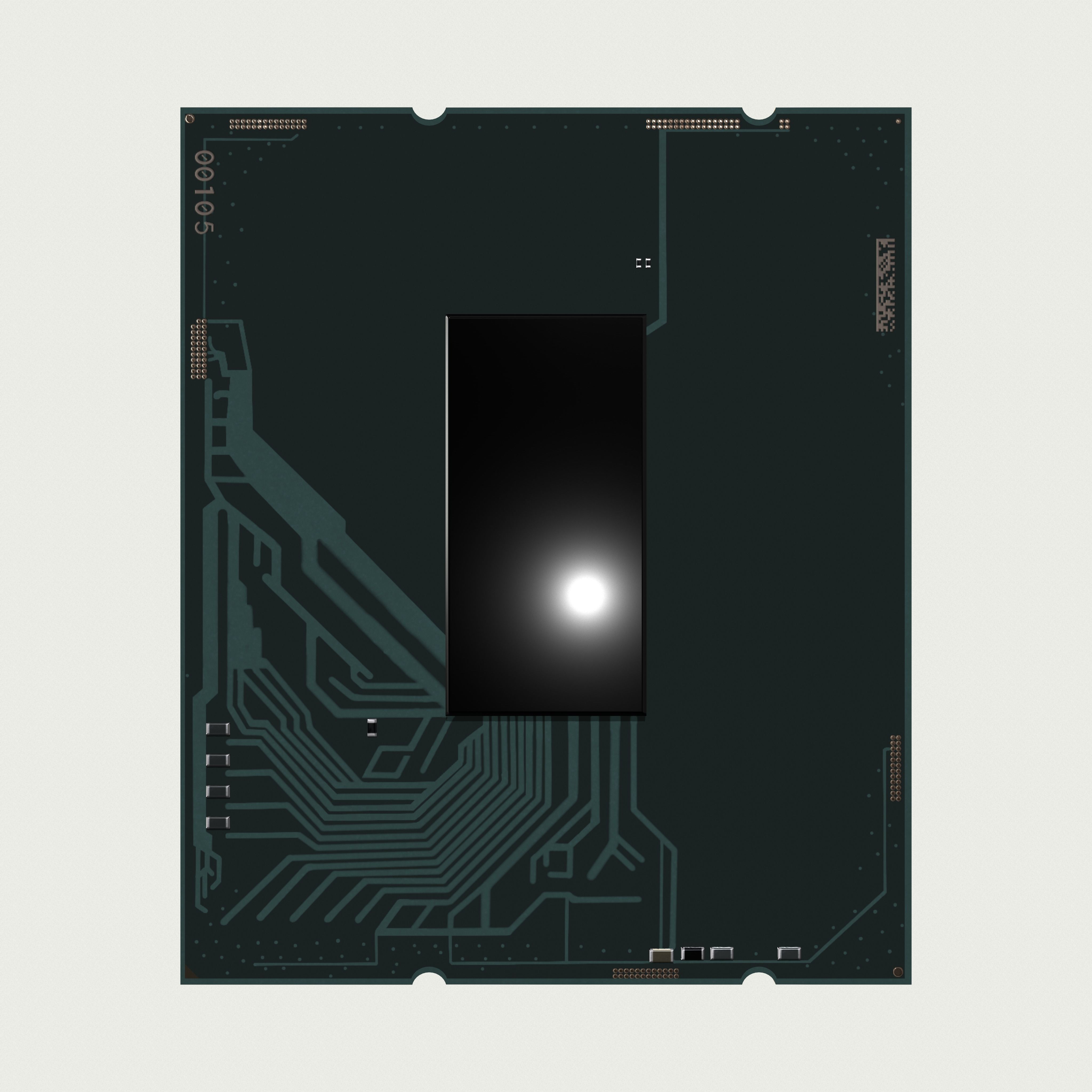 CPU Intel Core i9 12900K Low-poly 3D model_3