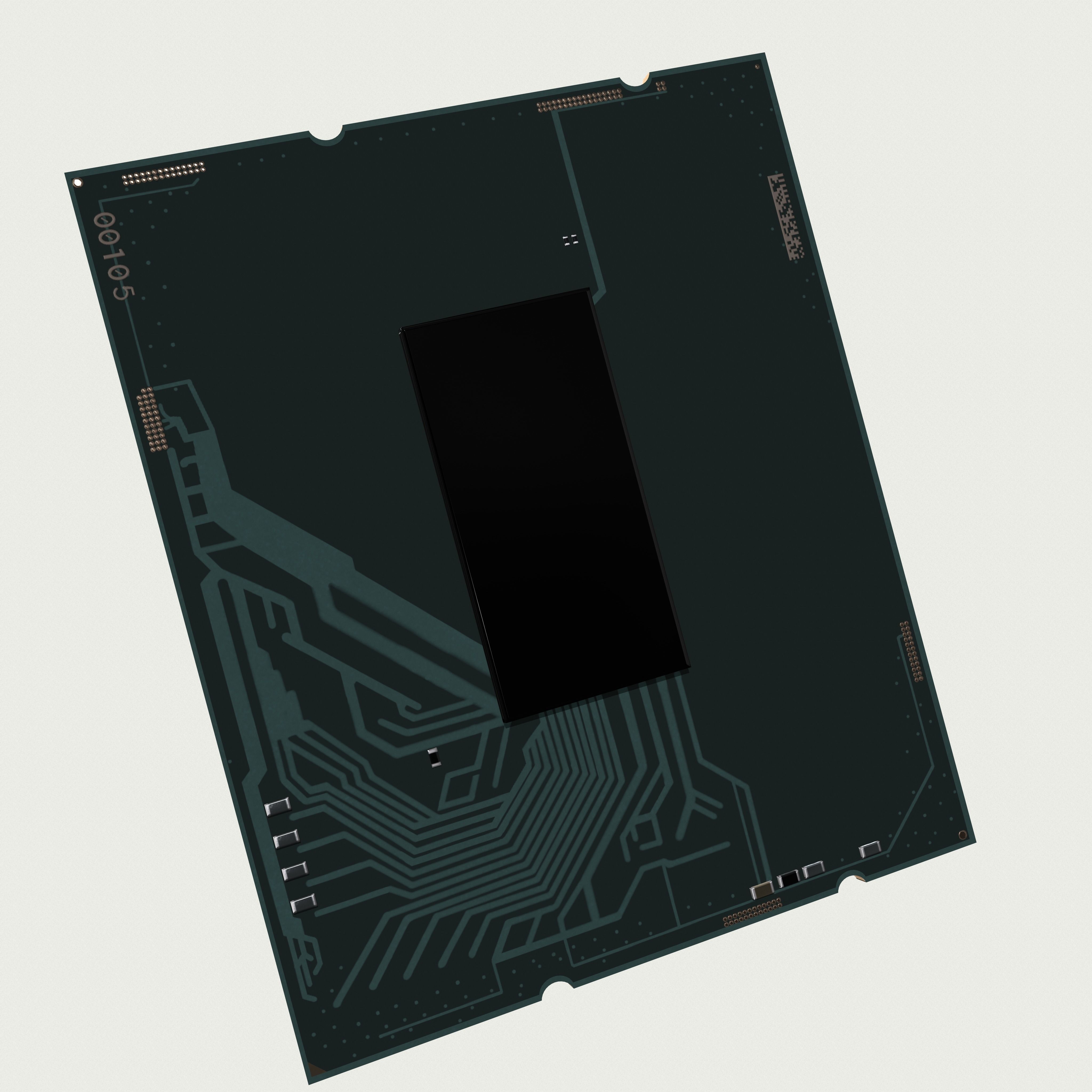 CPU Intel Core i9 12900K Low-poly 3D model_7