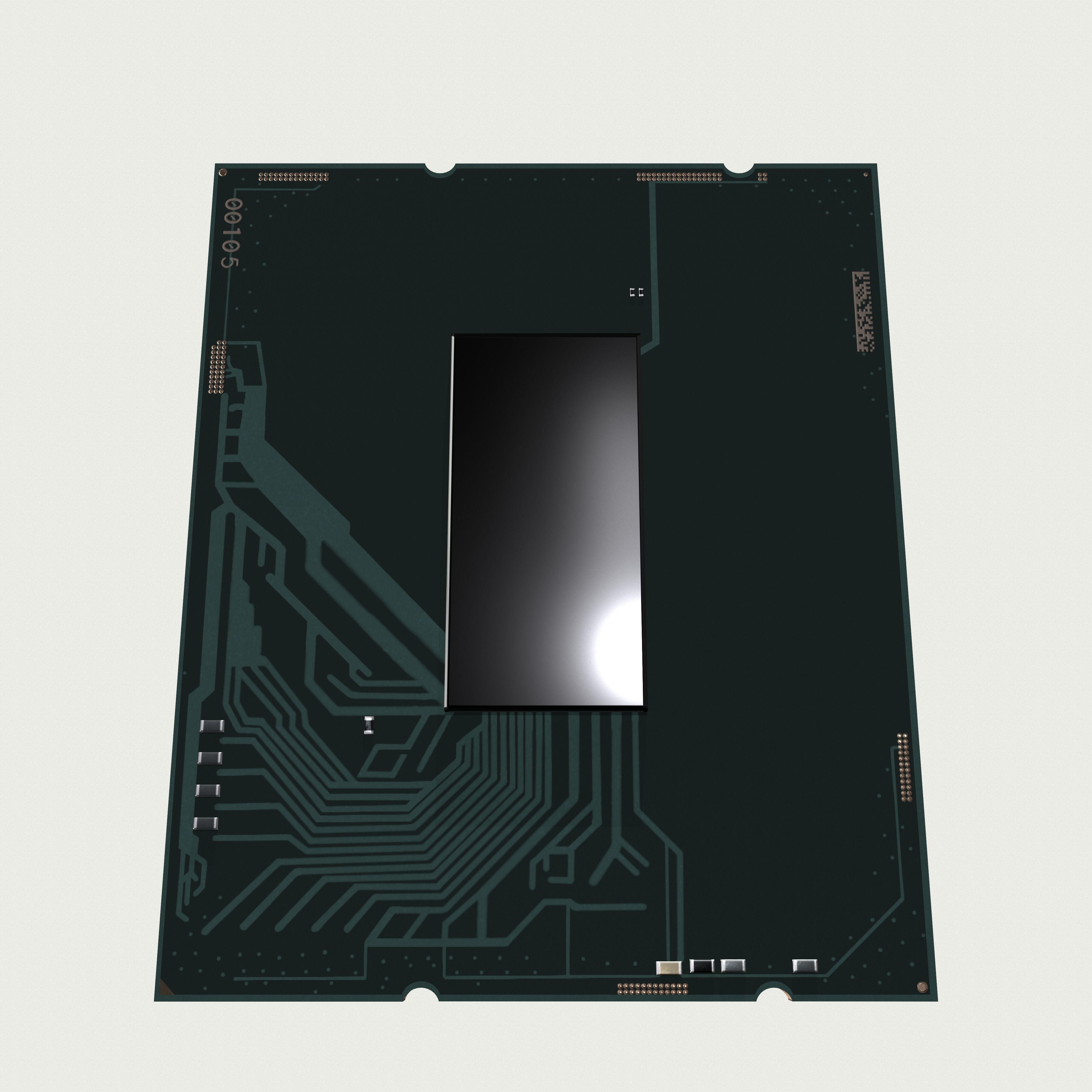 CPU Intel Core i9 12900K Low-poly 3D model_13