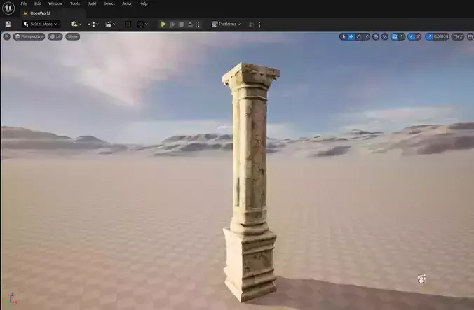 Roman Pillar Antique Column 3D Model Low-poly 3D model