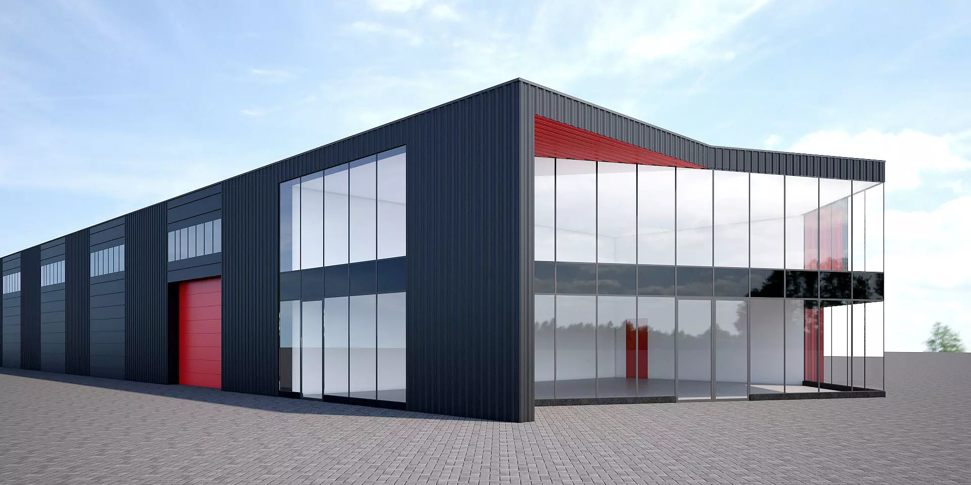 Logistics center 3D model