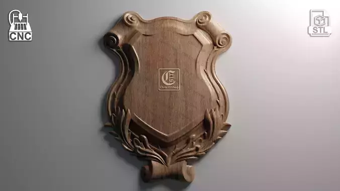 Decorative Plaque 4 - 3D STL File for CNC  3D print model