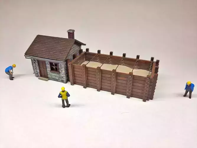 N Scale Sand Drying House