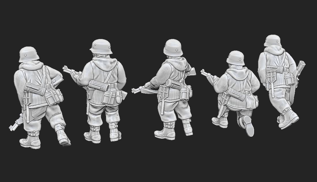 15mm Winter Germans 3D print model_2