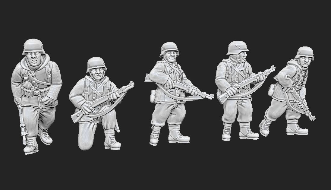 15mm Winter Germans 3D print model_1