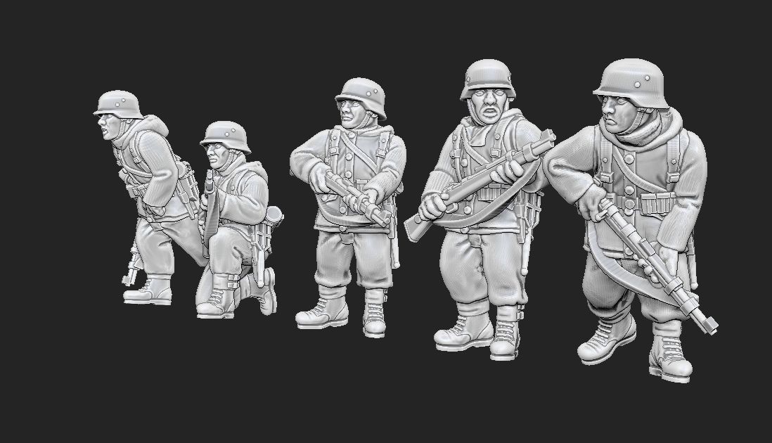 15mm Winter Germans 3D print model_3