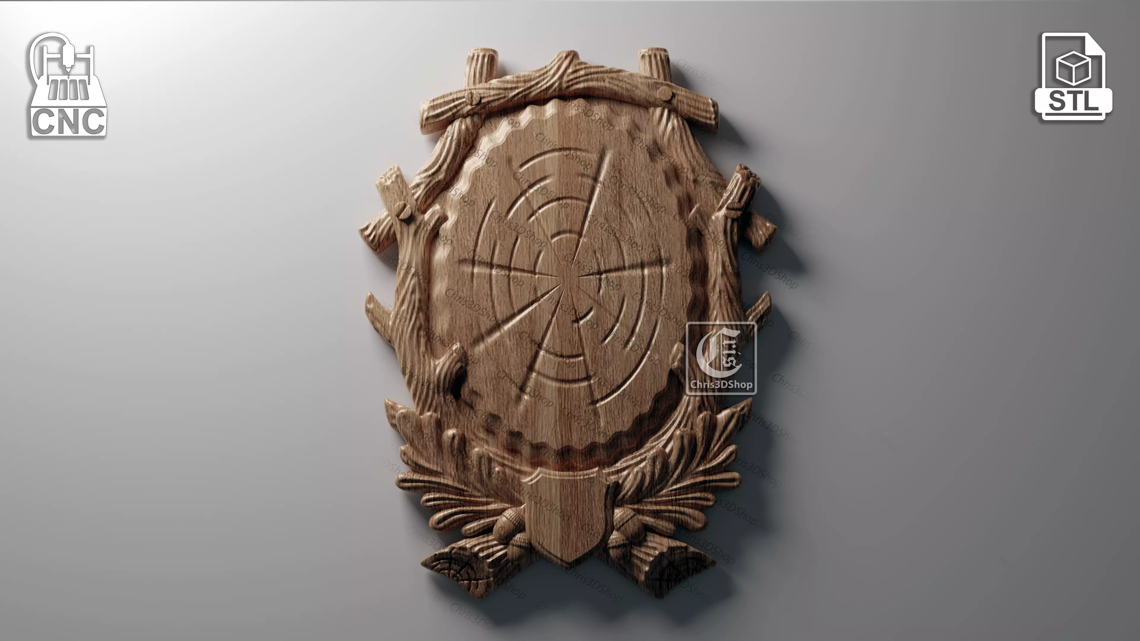 Trophy Mounting Plaque 11 - 3D STL Files for CNC 3D print model